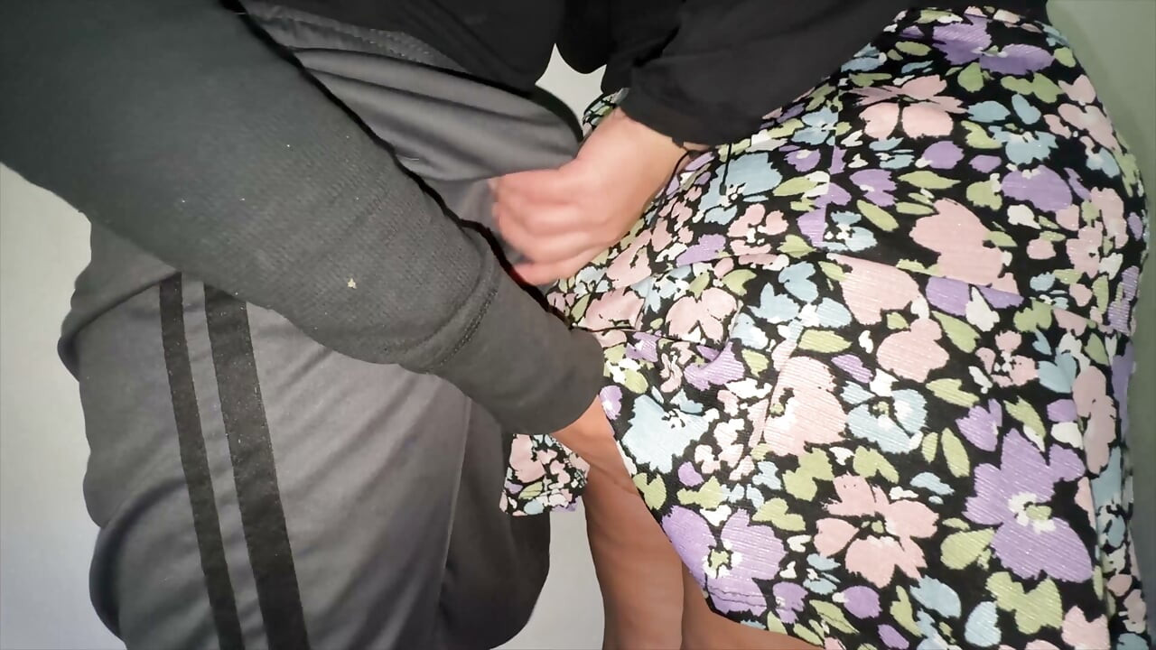 You Can See It When She Strokes the Stranger's Penis