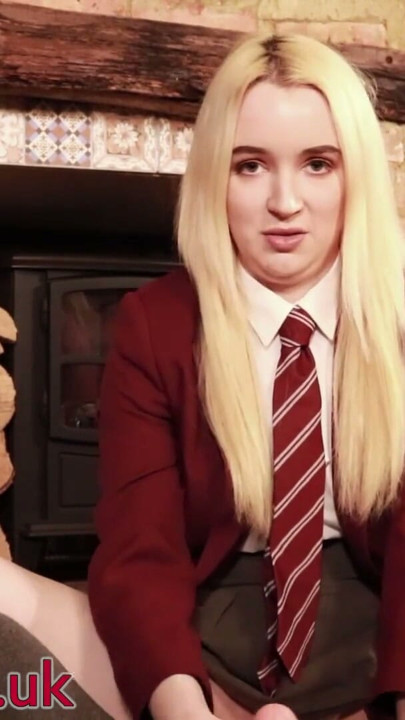 British Schoolgirl Gives Footjob J.O.I | Clip 1
