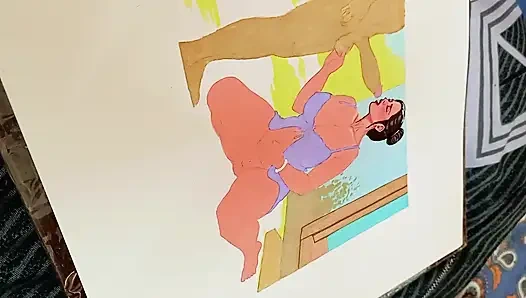 Desi Sexy Indian Sister in law drinking pee from the big cock of brother in law while pissing herself in the open