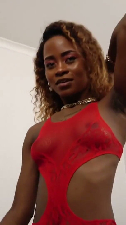 This FIT EBONY TEEN swore she loved her BOYFRIEND... gagged so good she forgot his name | Clip 1