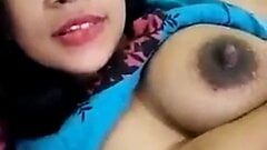 Big Asian tits and big dark nipples