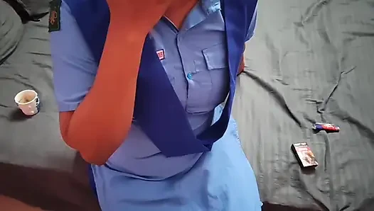 Bangladeshi girlfriend seduced her boyfriend while smoking and licked his balls part 1