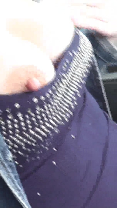 Powerful moment from "Squirt. Sexy MILF stopped car on side of road and masturbates wet pussy to strong orgasm. Squirting."