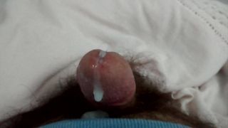 Afternoon cum - small hairy penis