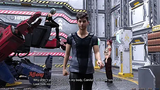 Stranded in Space - Stripper MILF Flashes Her Big Tits