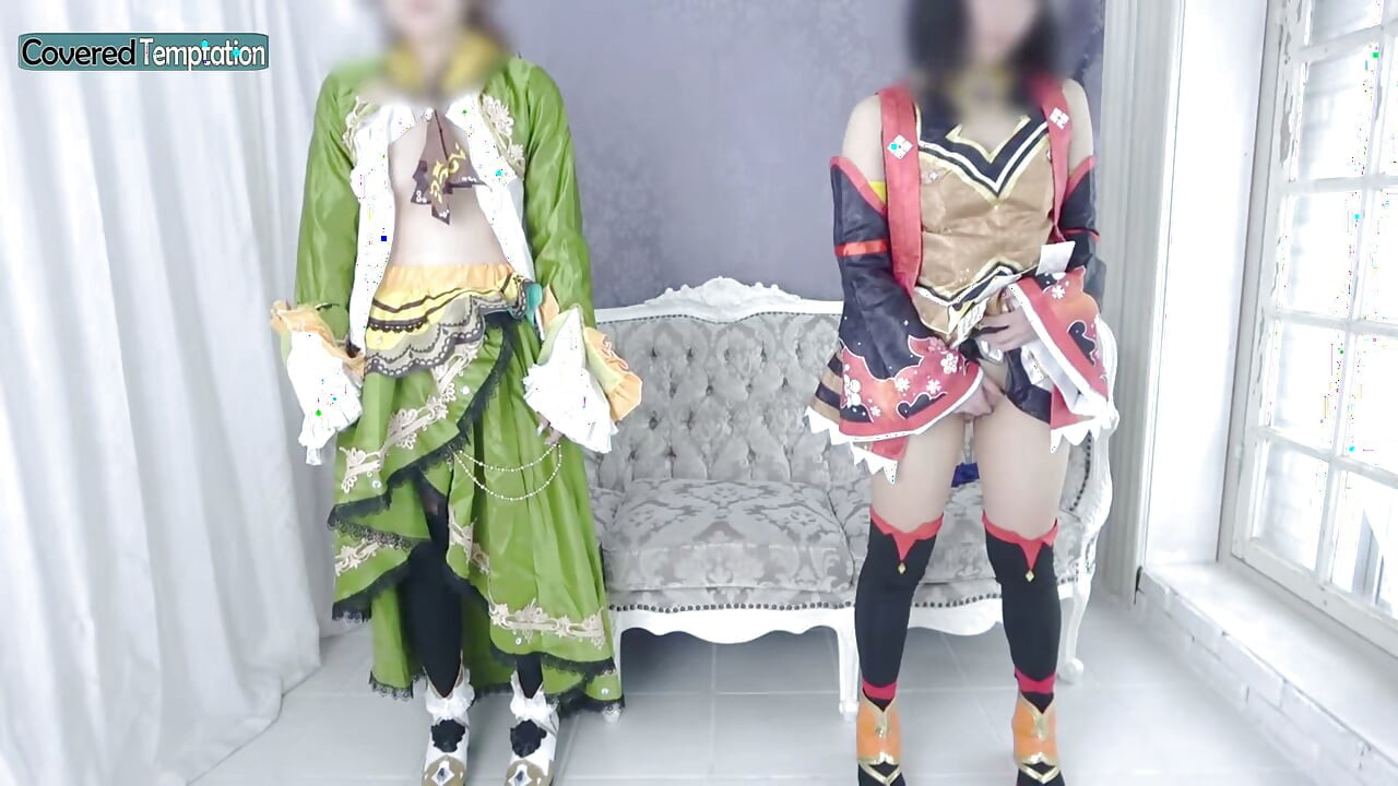 Cosplay Adult Woman Threesome Sex with Two Partners Group Scene