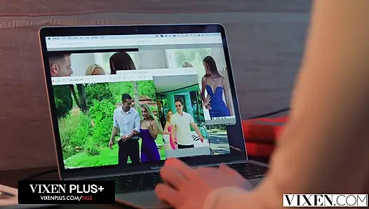 VIXEN голубоглазая крошка-блондинка Avrora Meey ориентируется на толстый член коллеги