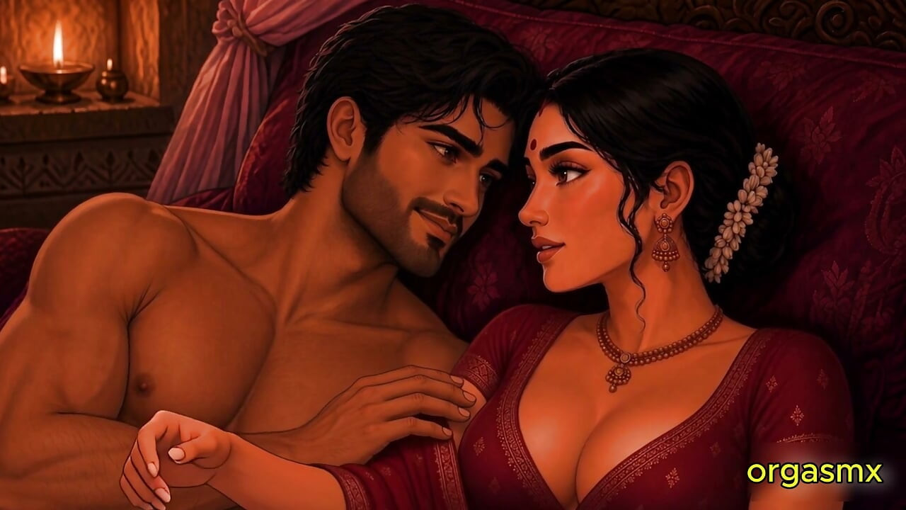Novia india en romance íntimo en la noche de bodas - video creado por ia