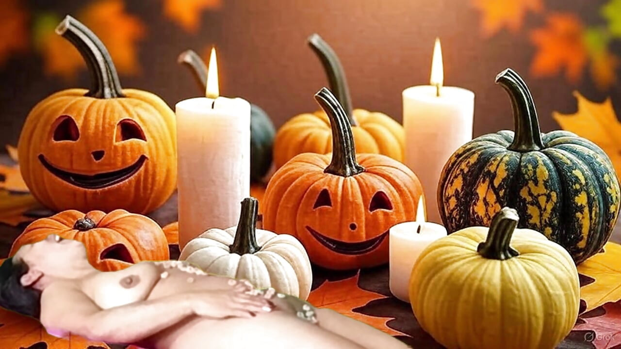 Garabas और Olga के साथ हॉट सेक्स हेलोवीन पिकनिक