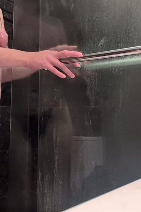 Skinny Petite Slut Masturbates in Shower After Stripping