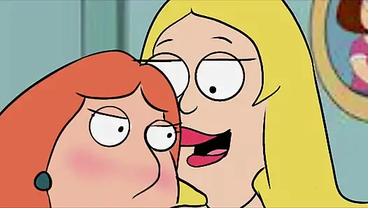 Kurvige Rothaarige MILF Masturbiert & Fickt Üppige Blonde Hausfrau – Harte Cartoon-Lesben-Action & Nasser Abschluss!