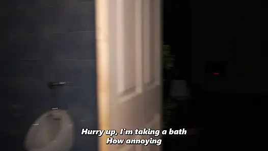 Busty brunette gets wet because her stepson likes to play pranks - it ends in great sex