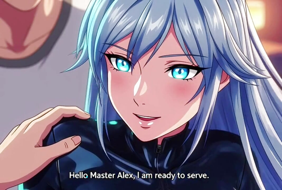 Android sex robot malfunctions and dominates her owner Hentai