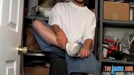 Twink thug Lil B worships feet by jerking off big cock