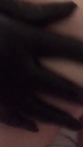 My gloved milf nipple play