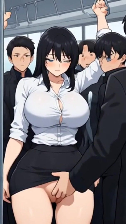 Anime public bus threesome sex | Clip 1