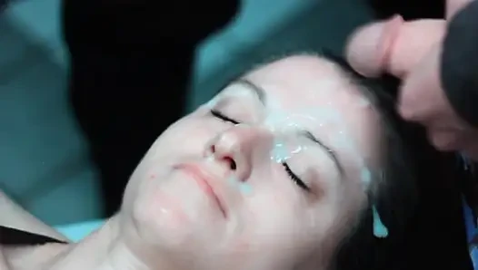 DirtyDees laying back taking nut in a double cum blasting session