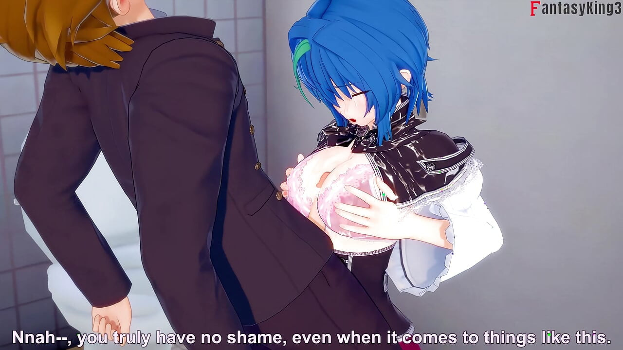 色諾維亞和一誠在浴室裡幹砲，里亞斯發現 - DXD NTR瘋狂系列