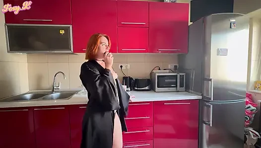 Morning sex in the kitchen with my nymphomaniac stepsister