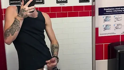 Timmy tussin at jimmy johns public bathroom.