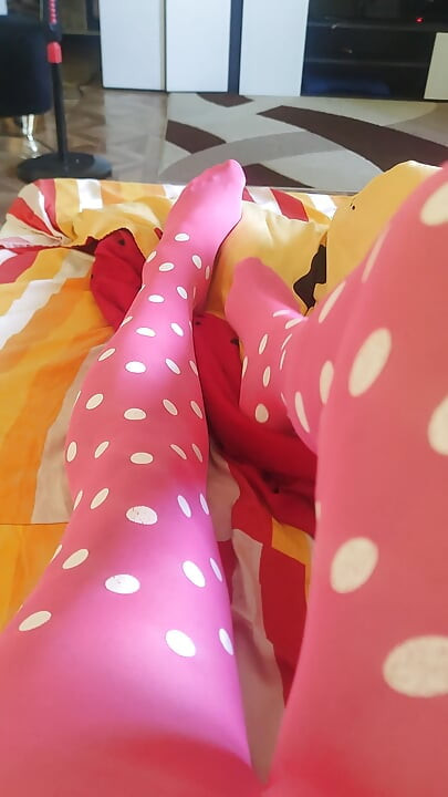 Pink pantyhose