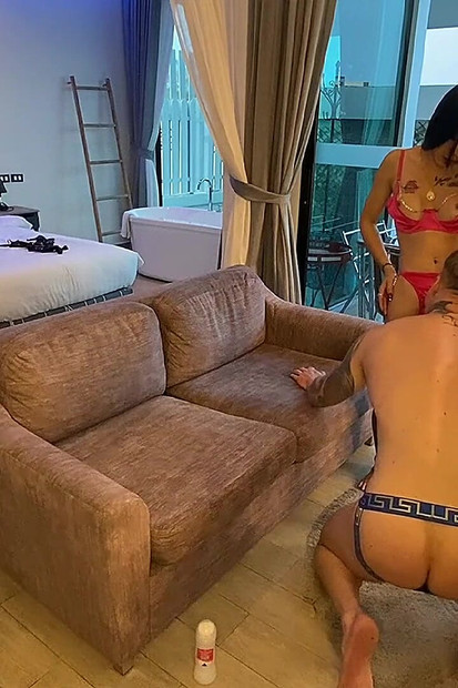 Sexy Tattooed Big Tits Big Dick Asian Ladyboy Fucks and Get Fucked by a Bwc