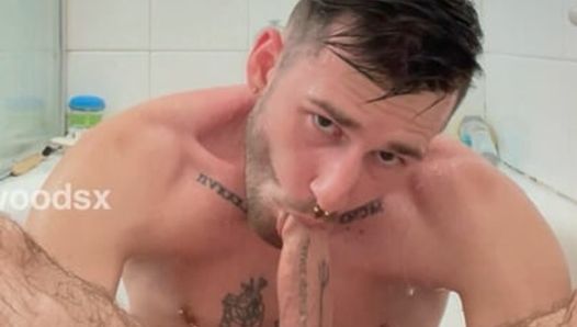 hot guy selfsucking his big dick until i cum while my roommate waits to use the shower