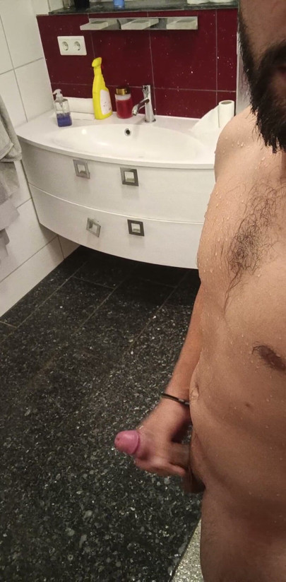 in the bathroom