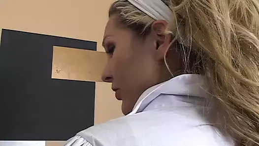 Hot blonde secretary gets fucked hard by her boss