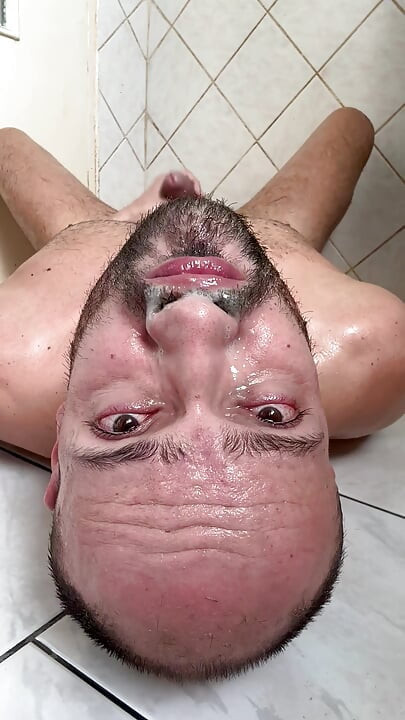 오줌에 흠뻑 젖은 더러운 돼지