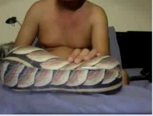 straight guys feet on webcam -