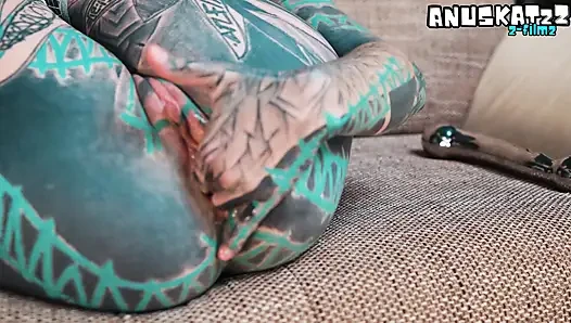 Dreadhead Anal Gape Training with Steel Dildo