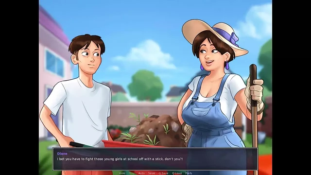Summertime Saga: horny cougar milf from the garden ep.23