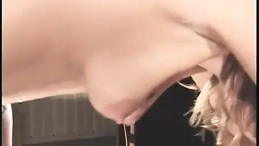 Brunette sub rubs her pussy while laying bed