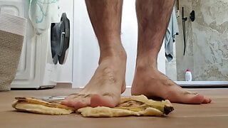 Golpe de pies de frutas - banana