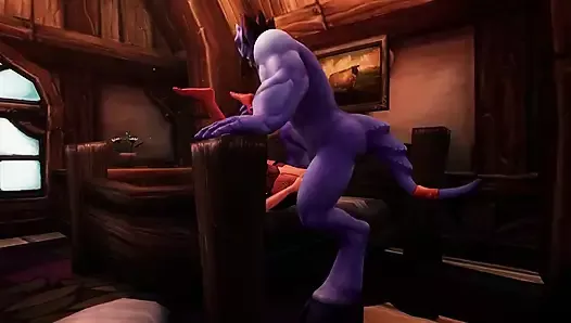 Sexy Elf Gets Big Blue Dick - Warcraft Parody