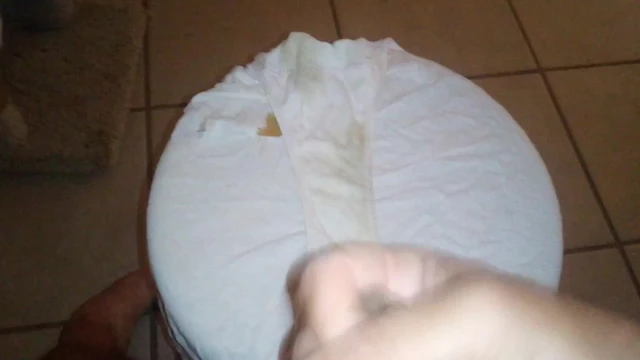 Late night cum on bbw panties