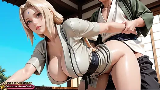 Tsunade's Secret S-Rank Mission: Sexually Satisfying All the Villagers. 3D Hentai AI Generated Anime Porn