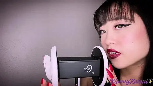 Ateşli vampir seni kulak yalama ve mercek yalamayla yiyip bitiriyor -asmr