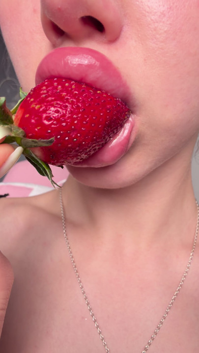 Licking Every Drop Off This Juicy Berry