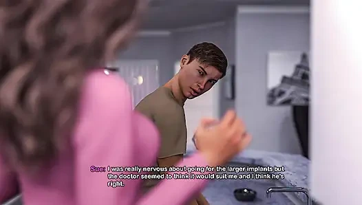 I Came Hard in My Bed After Seeing My Stepmom's New Fake Tits - My Bimbo Dream Part 2