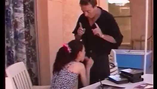 Sexy brunette teen gets anally plowed by a lucky older dude