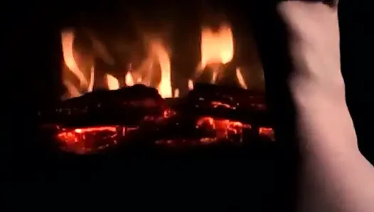 Warming My Feet on the Fire so They Get Warm and Sweaty for Your Cock and Balls