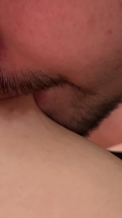 Captivating moment from "Breastfeeding for my grown bearded man"