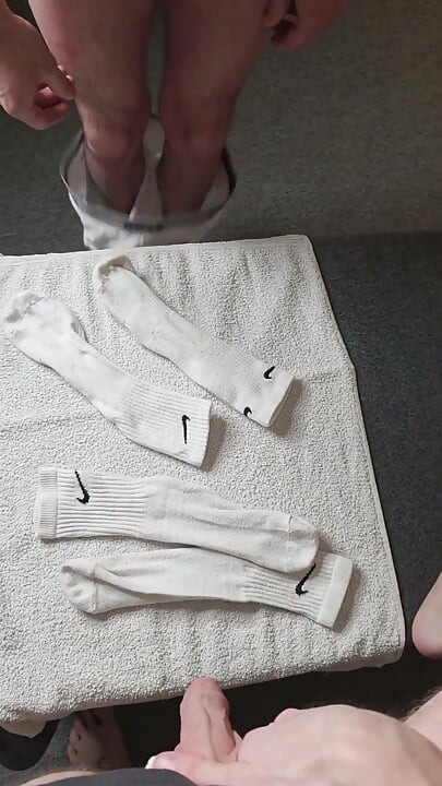 Ordered: 2x Pairs of Used Cum Soaked White Nike Socks