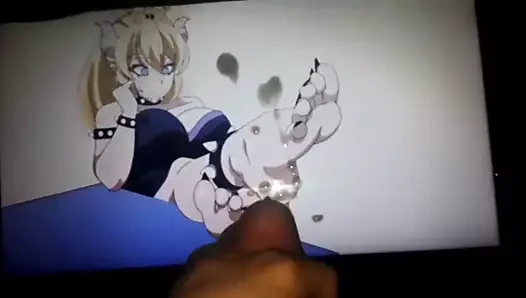 Bowsette ayak parmaklarını kıpırdatarak beni her yerde cum yapar