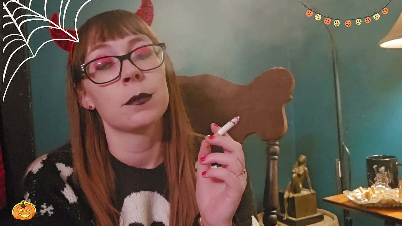 Wishing you Happy Halloween as I smoke in a sweater