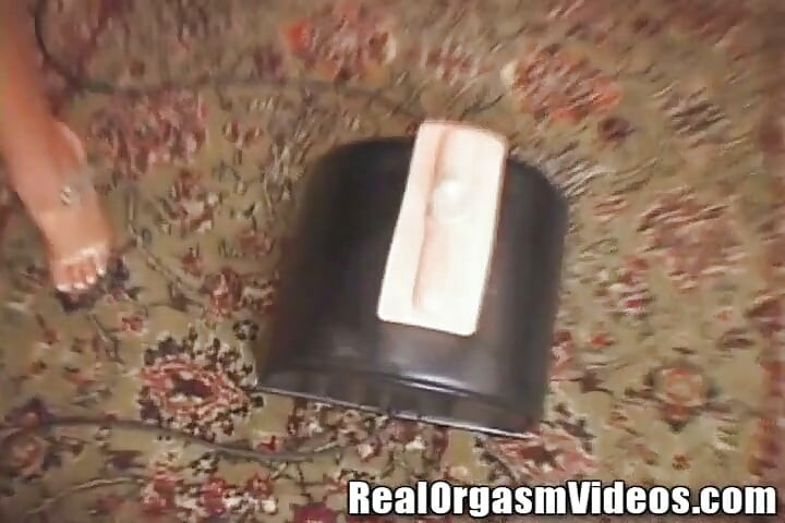 Half Asian Skinny Black Bitch Rides Cunt on Magic Sybian Vibrator Monster!