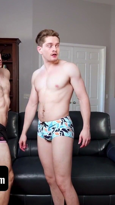Loving Stepdads Pound Their Twink Stepsons On A New Couch | Clip 1