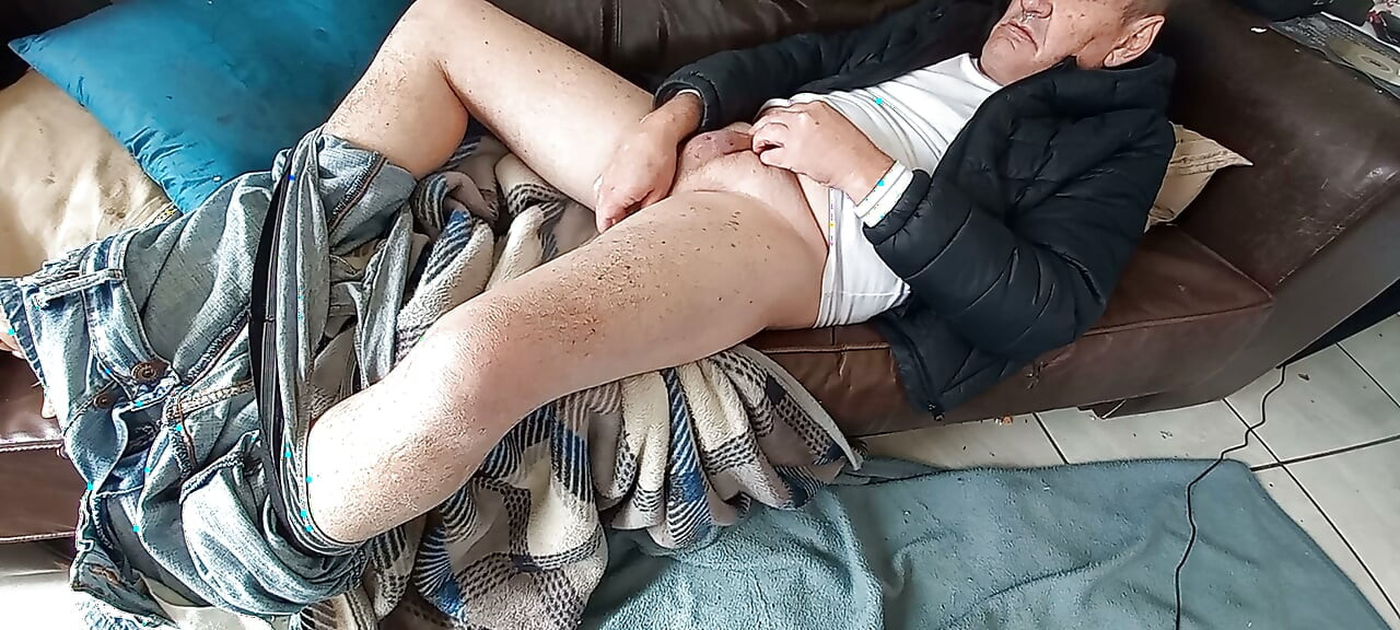 Solo home masturbating